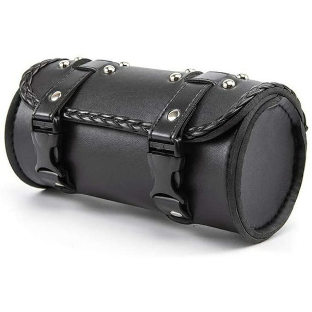 Motorcycle Front Handlebar Rear Sissybar Bag Waterproof Storage Pouch Bags Black